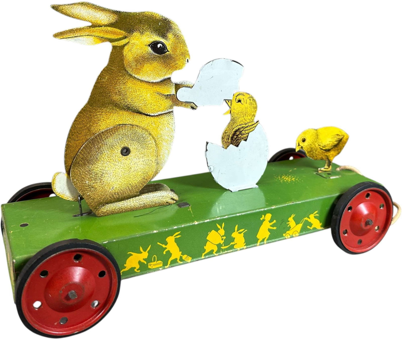 WOLVERINE RABBIT & CHICK EGG PULL TOY - 3