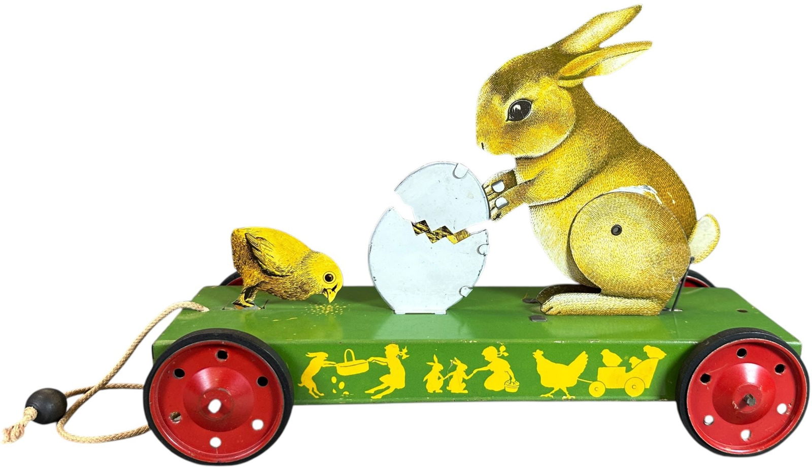 WOLVERINE RABBIT & CHICK EGG PULL TOY - 5