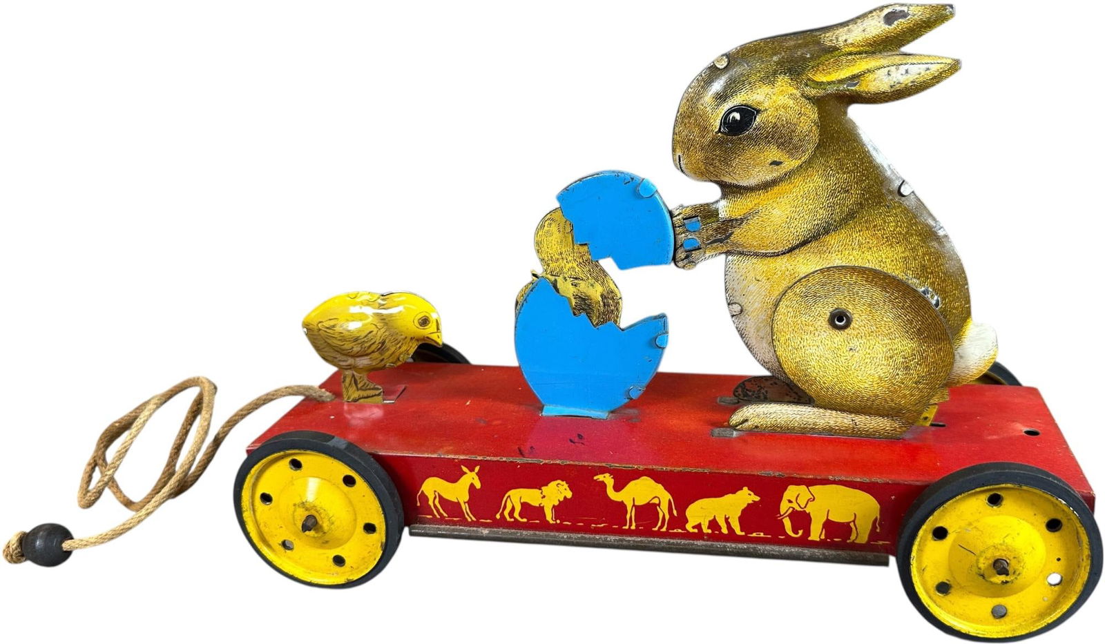 WOLVERINE RABBIT & CHICK EGG PULL TOY - 4