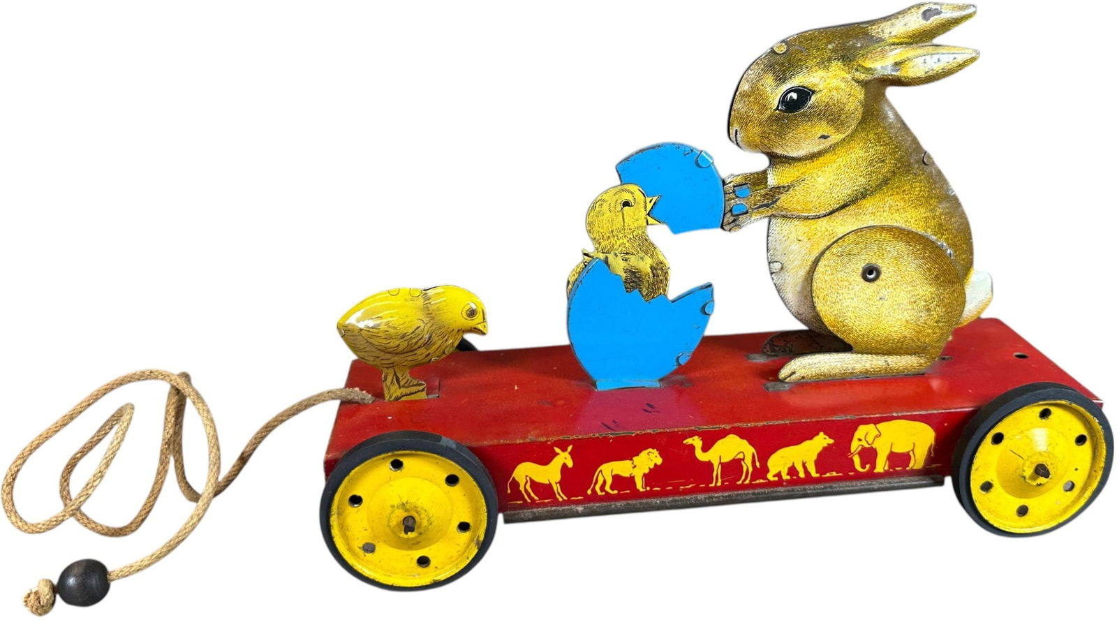 WOLVERINE RABBIT & CHICK EGG PULL TOY - 5