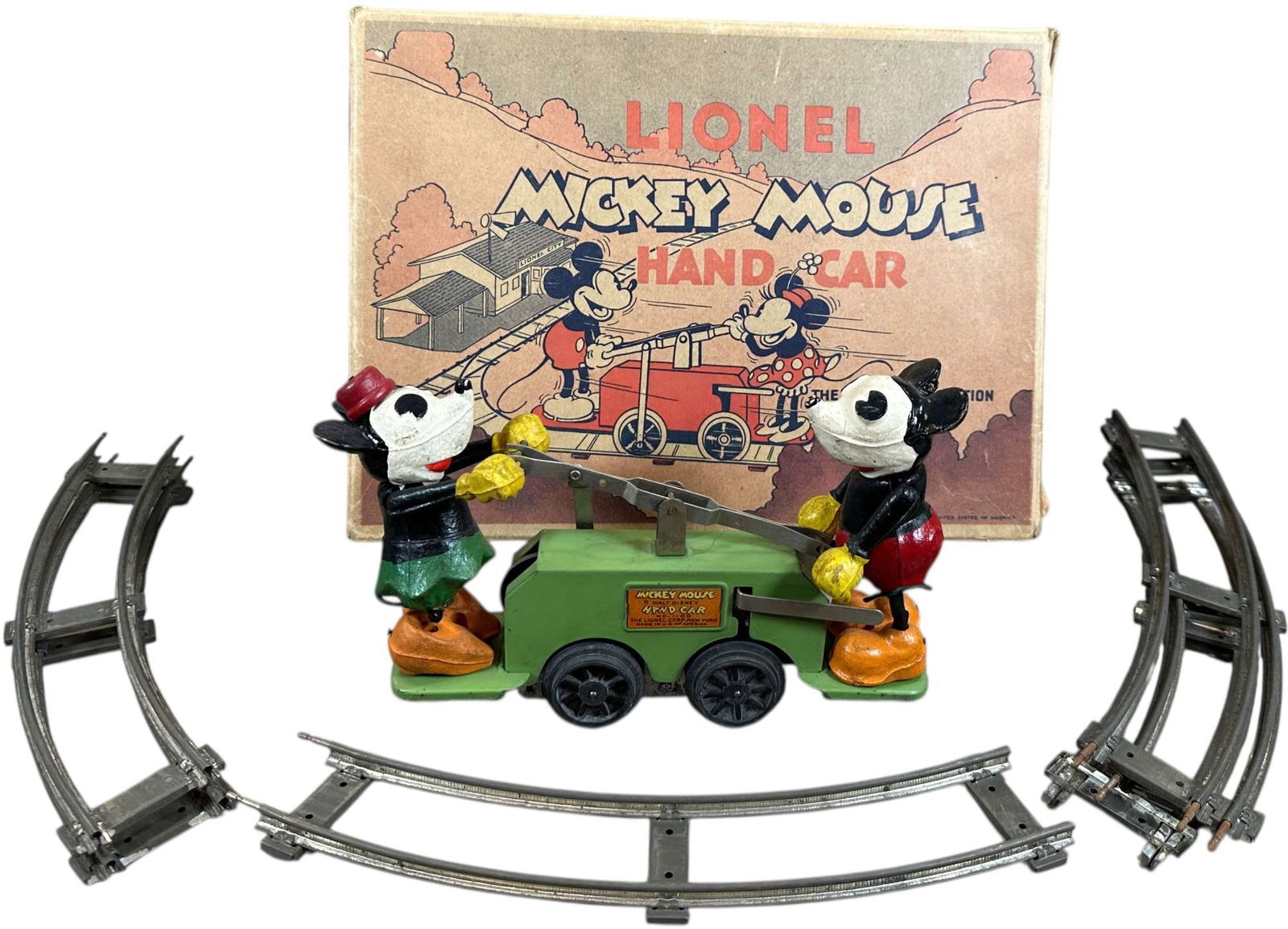 BOXED LIONEL MICKEY MOUSE HANDCAR (1 of 6)