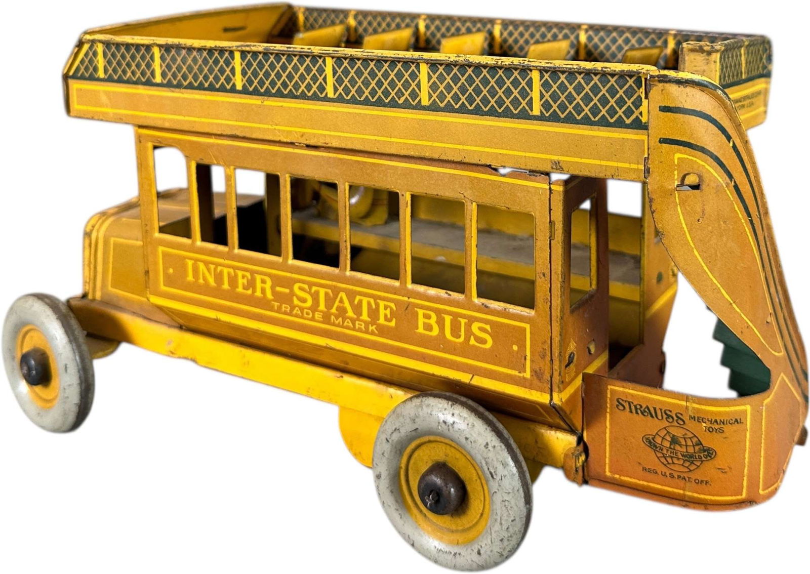 STRAUSS INTERSTATE DOUBLE DECKER BUS - BROWN - 5