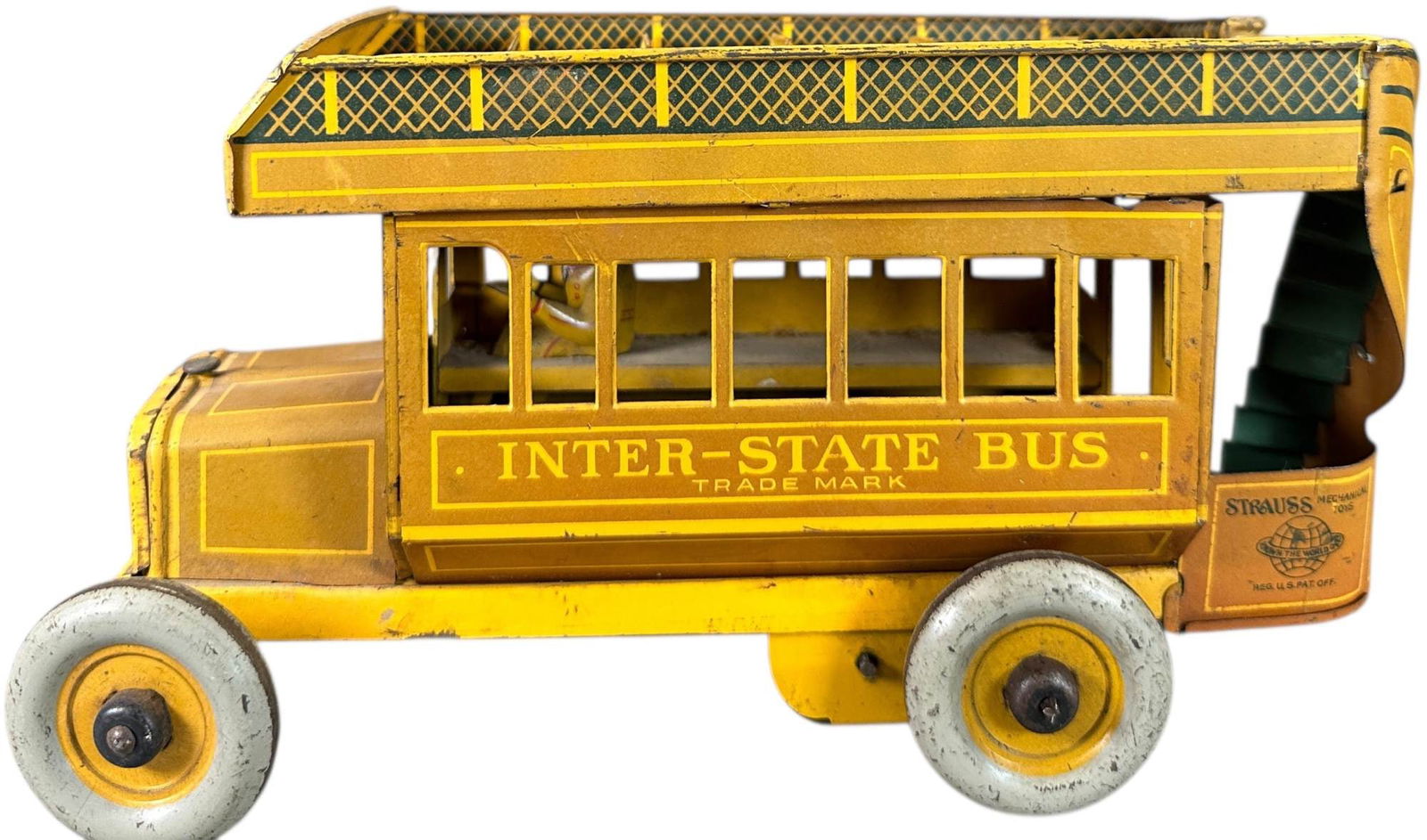 STRAUSS INTERSTATE DOUBLE DECKER BUS - BROWN - 6