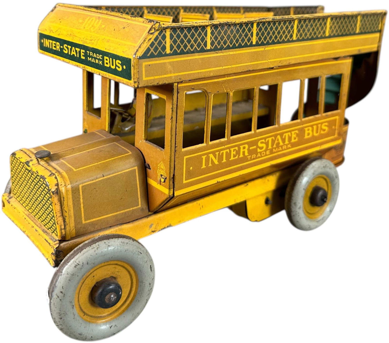 STRAUSS INTERSTATE DOUBLE DECKER BUS - BROWN - 7