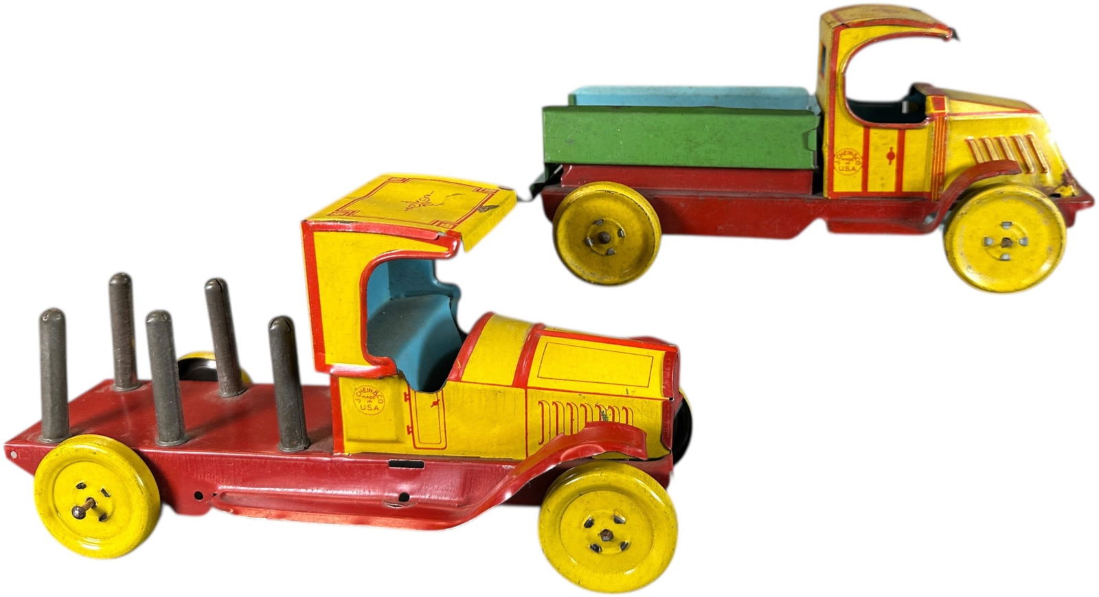 TWO CHEIN LITHOGRAPHED UTILITY TRUCKS (1 of 7)