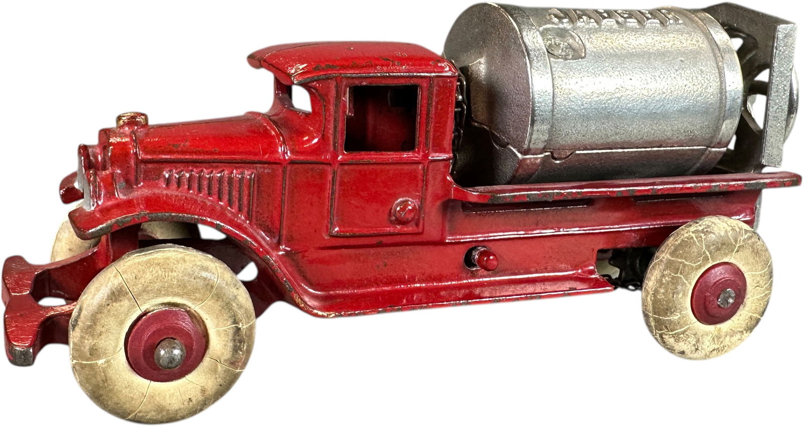 SMALL KENTON JAEGER CEMENT TRUCK: 20. SMALL KENTON JAEGER CEMENT TRUCK | 7.5" l. | Complete and all original (Excellent to Pristine Condition) | $400 - $800