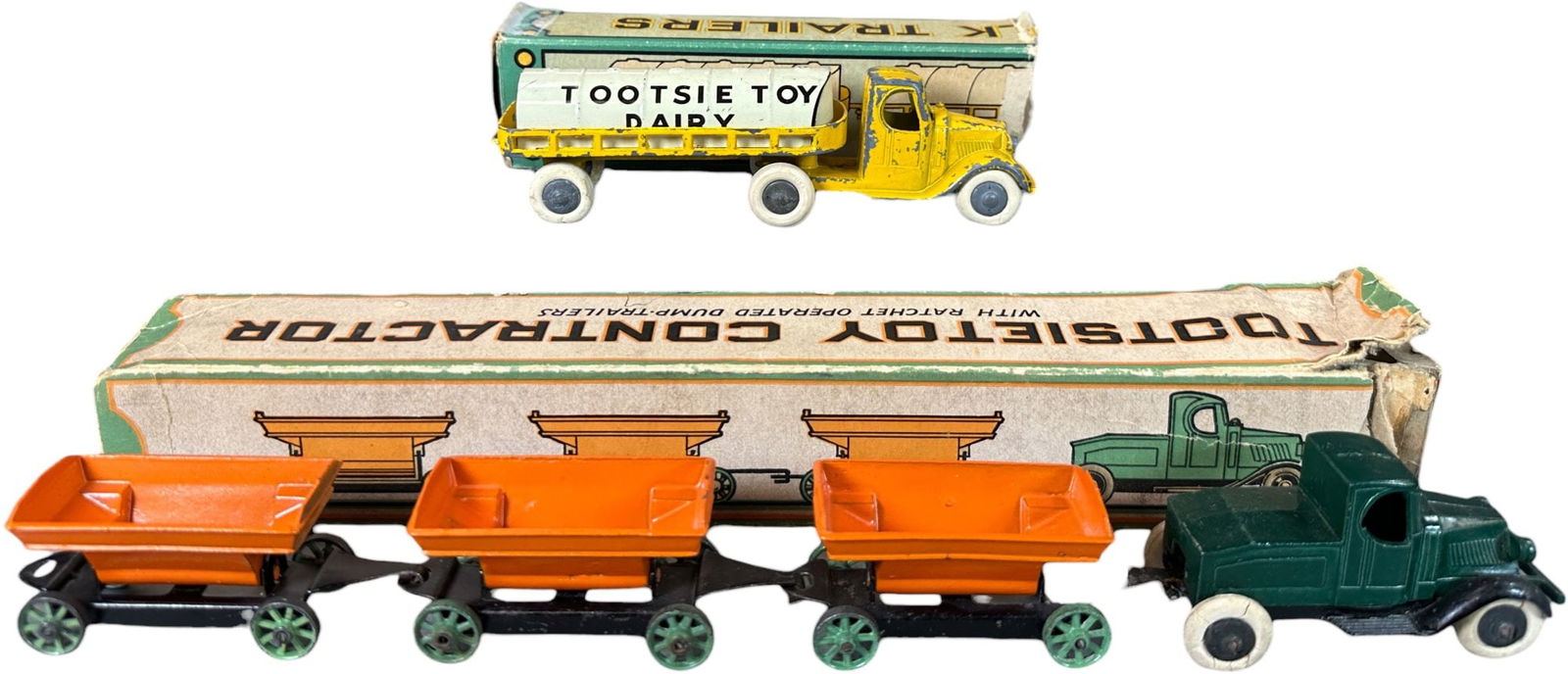 BOXED TOOTSIETOY DAIRY AND CONTRACTOR TRAILERS (1 of 9)