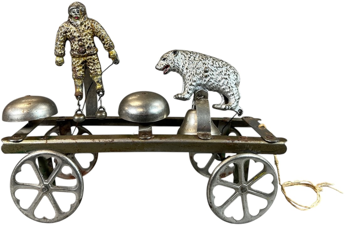 WATROUS ESKIMO & POLAR BEAR BELL TOY (1 of 8)