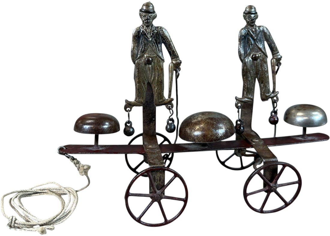 WATROUS DOUBLE CHARLIE CHAPLIN BELL TOY (1 of 7)