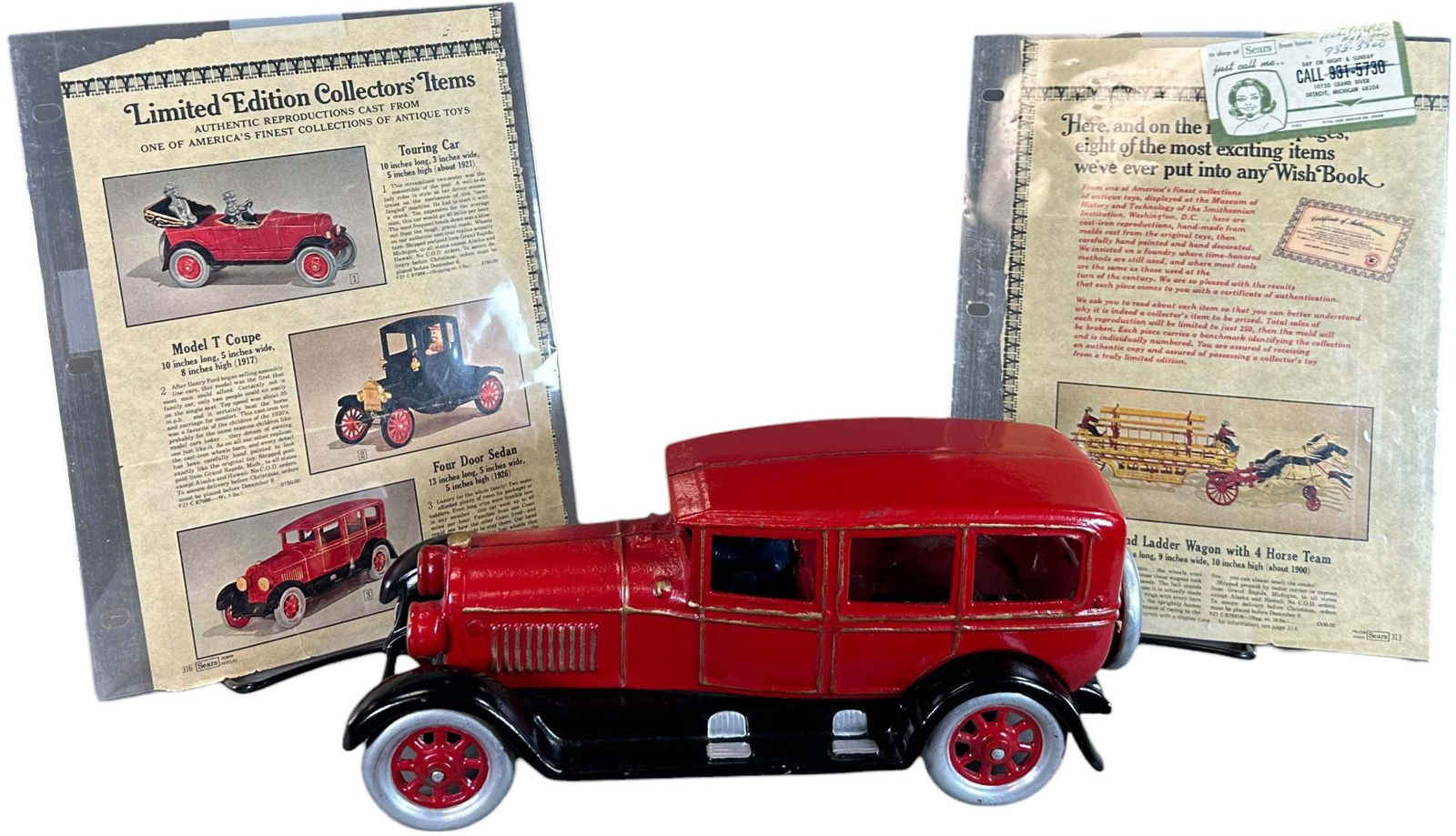 KENTON SEARS SEDAN TOY: 80. KENTON SEARS SEDAN TOY | 12.5" l. | Sears casting, (Pristine to Near Mint Condition) | $600 - $1,000