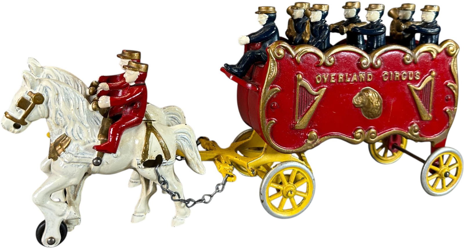 KENTON OVERLAND CIRCUS BAND WAGON: 114. KENTON OVERLAND CIRCUS BAND WAGON | 16" l. | (Pristine Condition) | $250 - $500