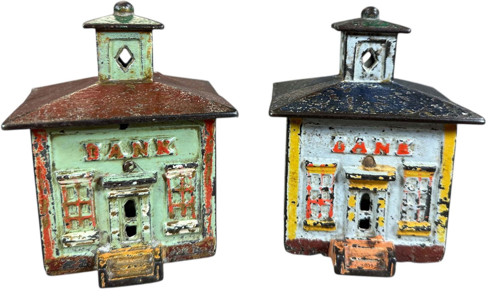 TWO COLORFUL CUPOLA STILL BANKS (1 of 6)