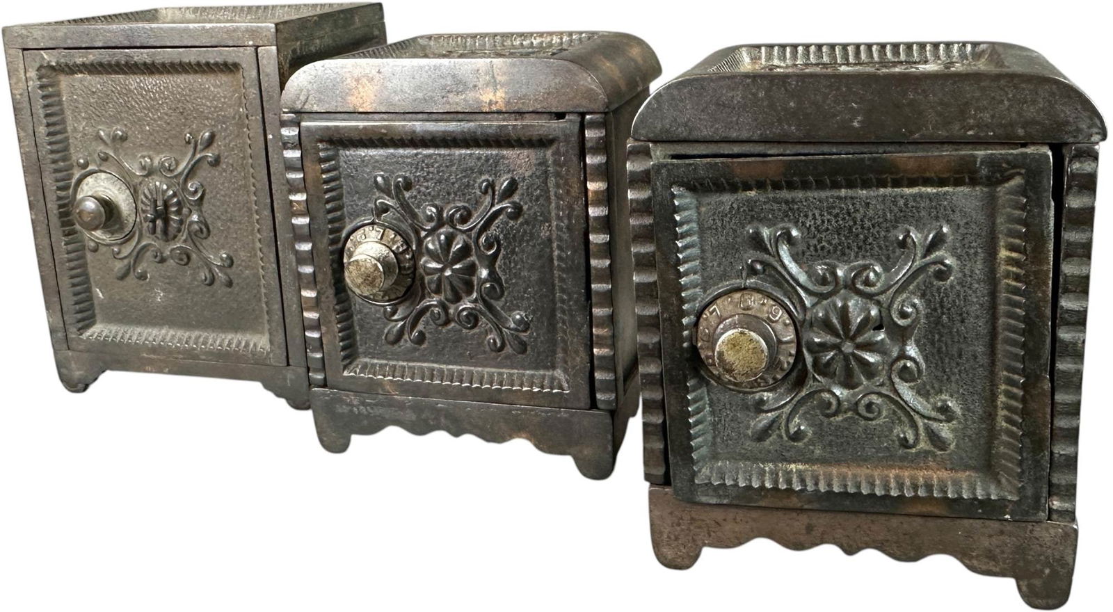 THREE MEDALLION SAFE STILL BANKS (1 of 7)