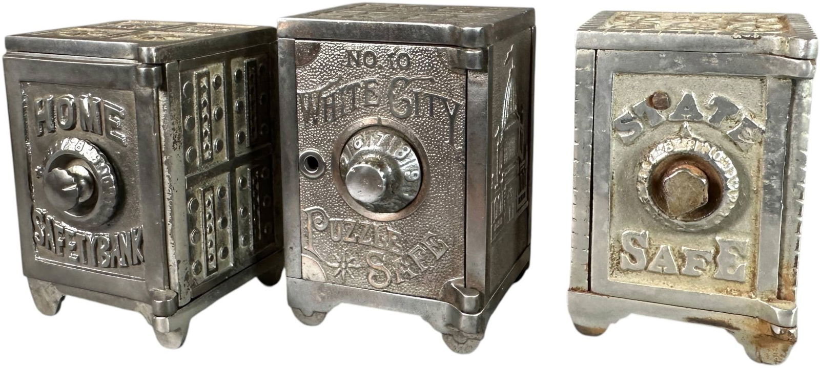 THREE NICKEL SAFE STILL BANKS (1 of 7)