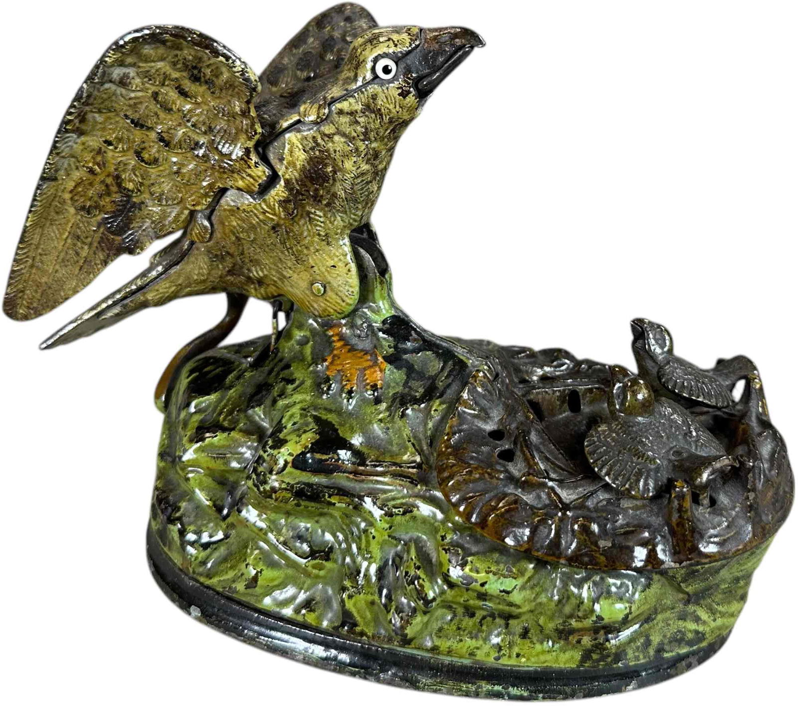 EAGLE & EAGLETS MECHANICAL BANK - 2