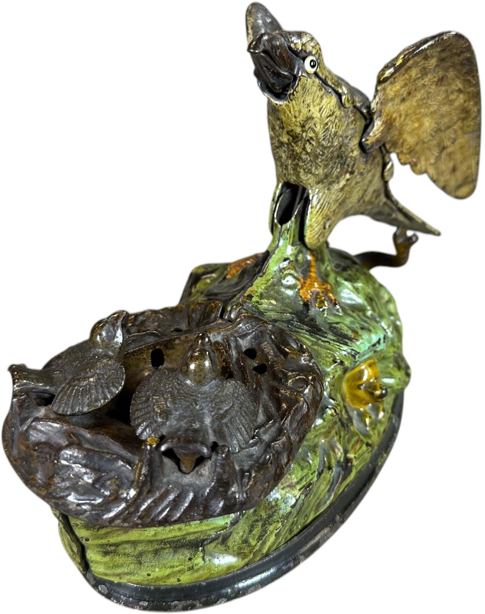 EAGLE & EAGLETS MECHANICAL BANK - 6