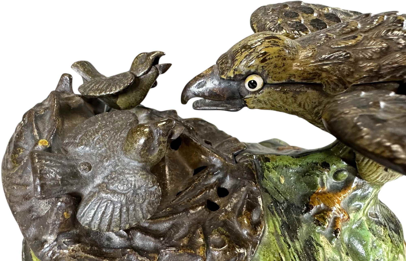 EAGLE & EAGLETS MECHANICAL BANK - 7