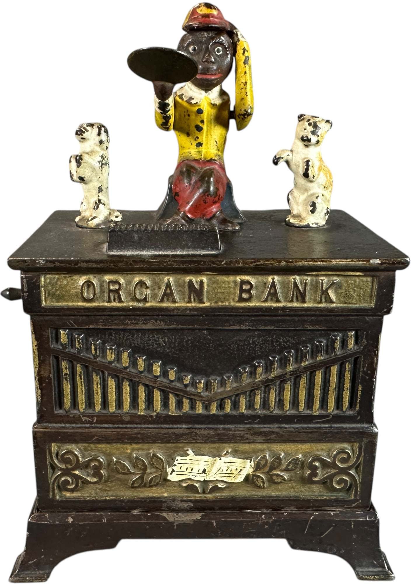 ORGAN BANK MECHANICAL BANK - CAT & DOG (1 of 8)