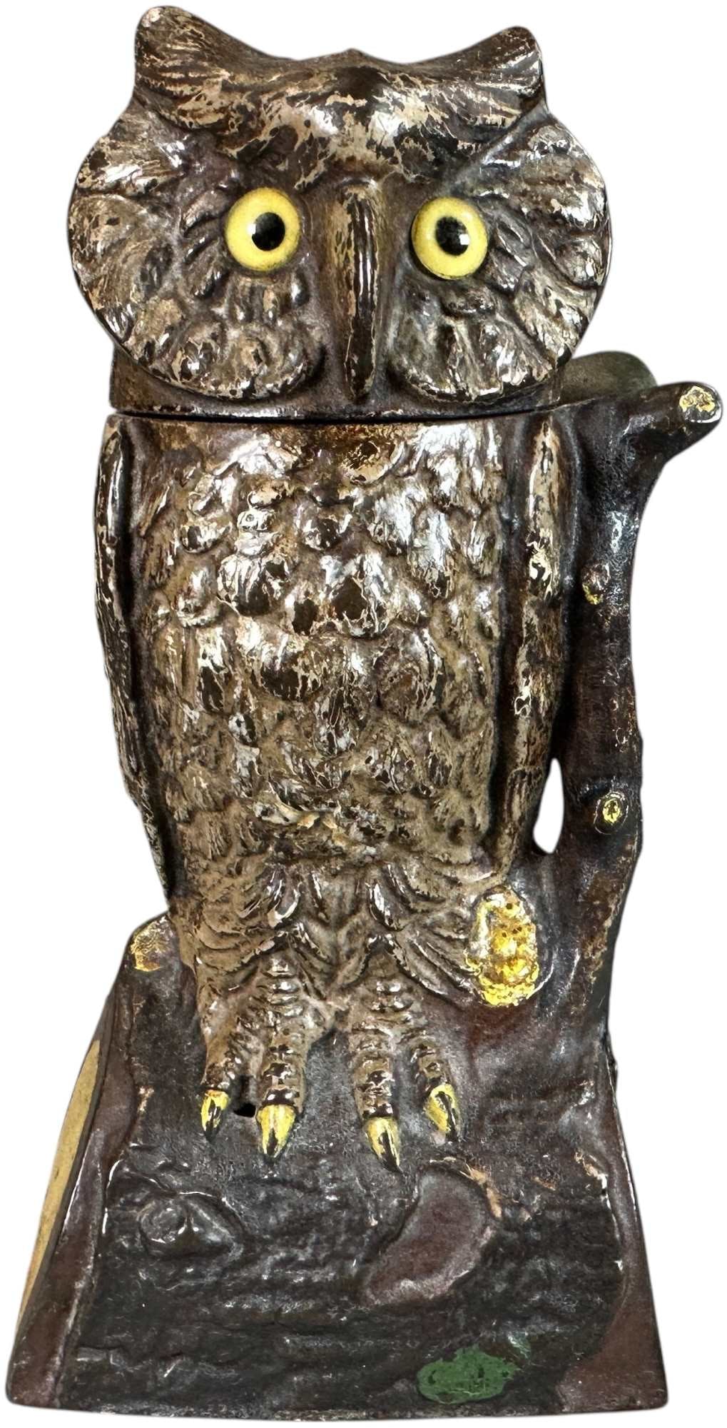 OWL TURNS HEAD MECHANICAL BANK (1 of 10)