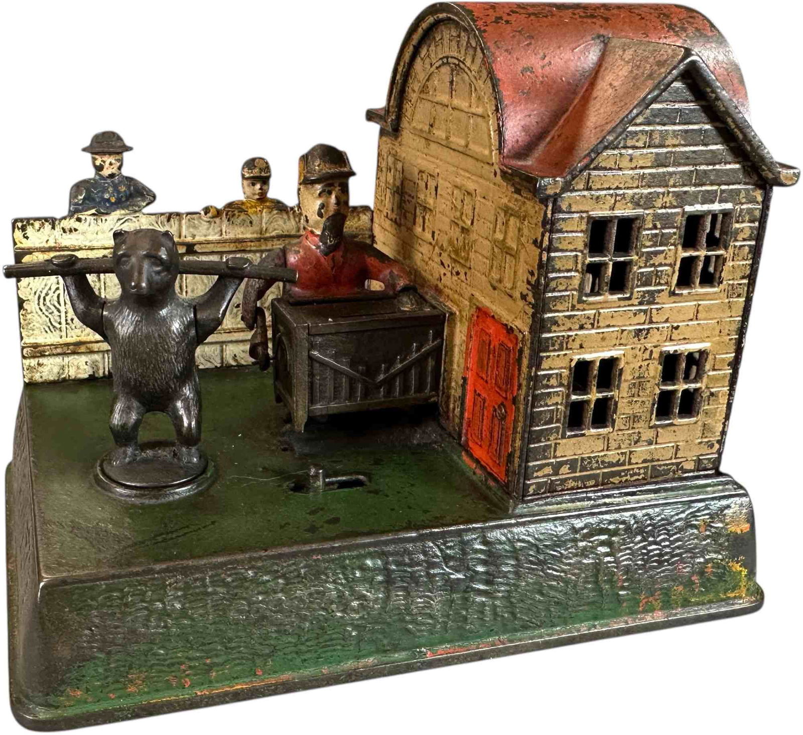 ORGAN GRINDER & PERFORMING BEAR MECHANICAL BANK (1 of 10)