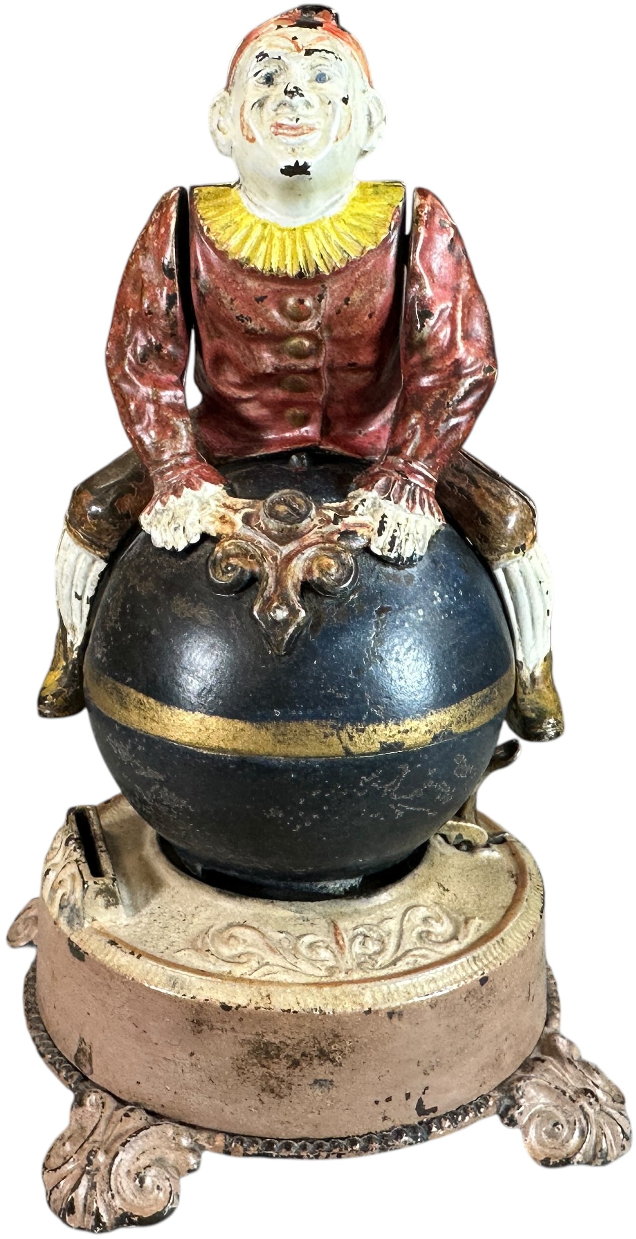 CLOWN ON GLOBE MECHANICAL BANK (1 of 9)