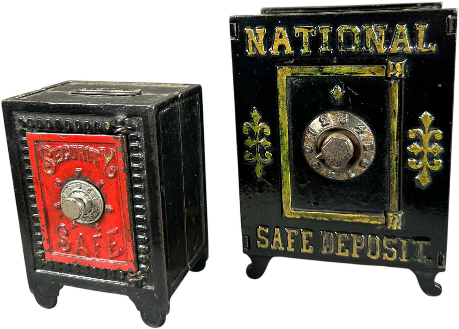 SECOND & NATIONAL SAFE STILL BANK: 320. SECOND & NATIONAL SAFE STILL BANK | Kyser & Rex. | 6" h. | (Excellent Condition) | $150 - $300