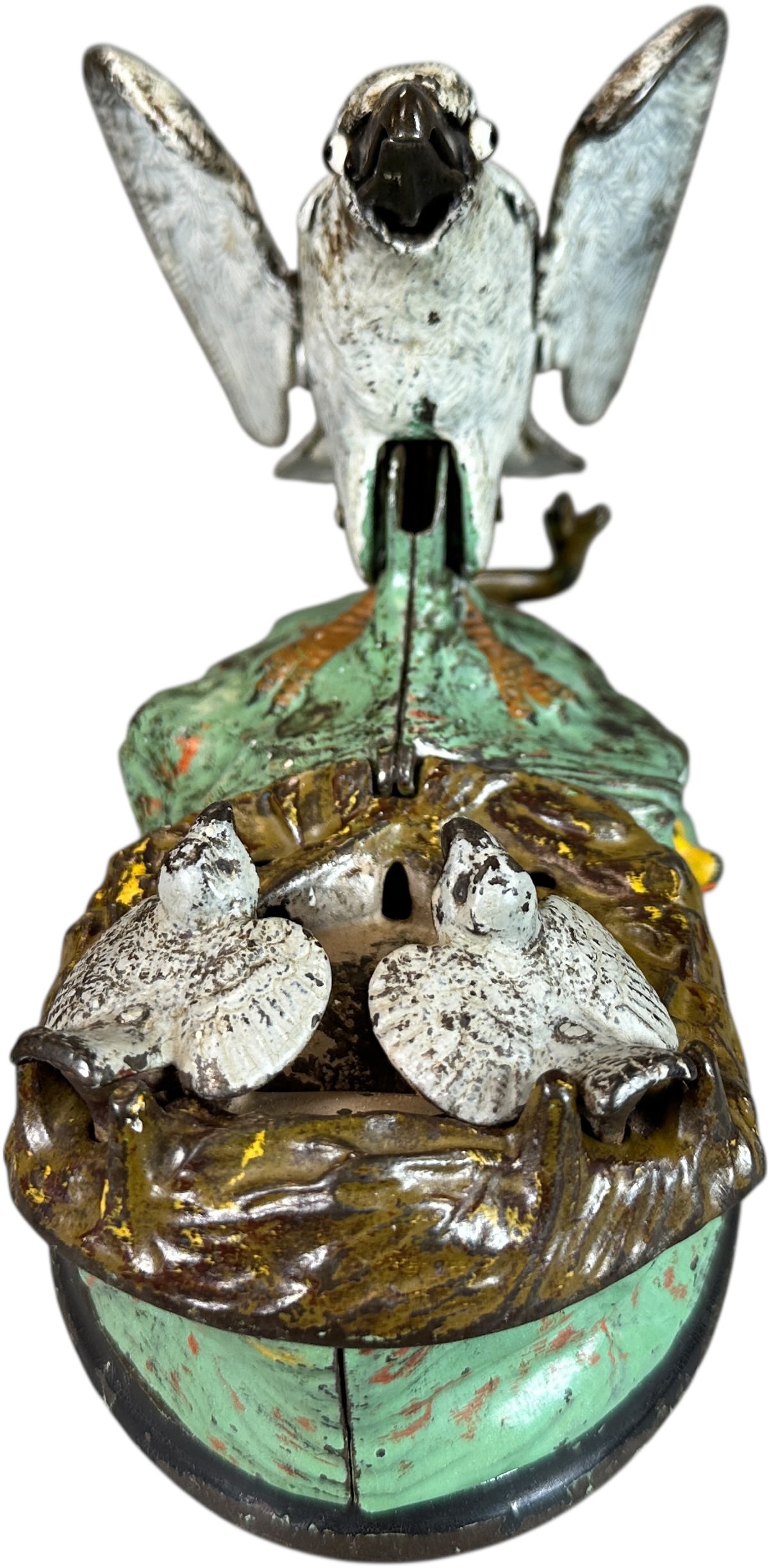 EAGLE & EAGLETS MECHANICAL BANK - 10