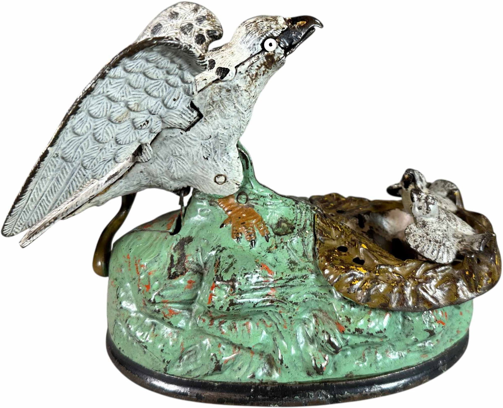 EAGLE & EAGLETS MECHANICAL BANK - 2