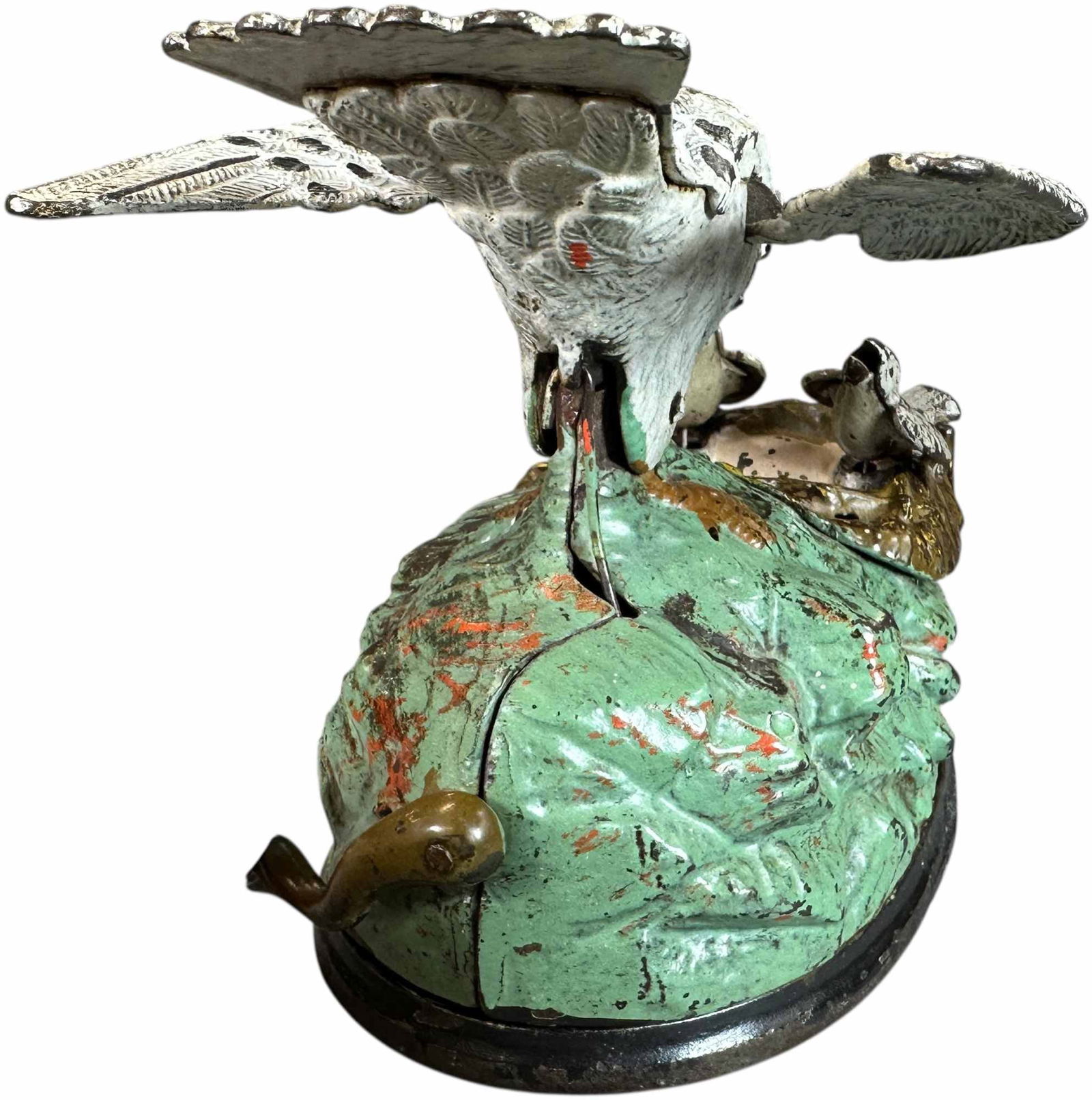 EAGLE & EAGLETS MECHANICAL BANK - 6