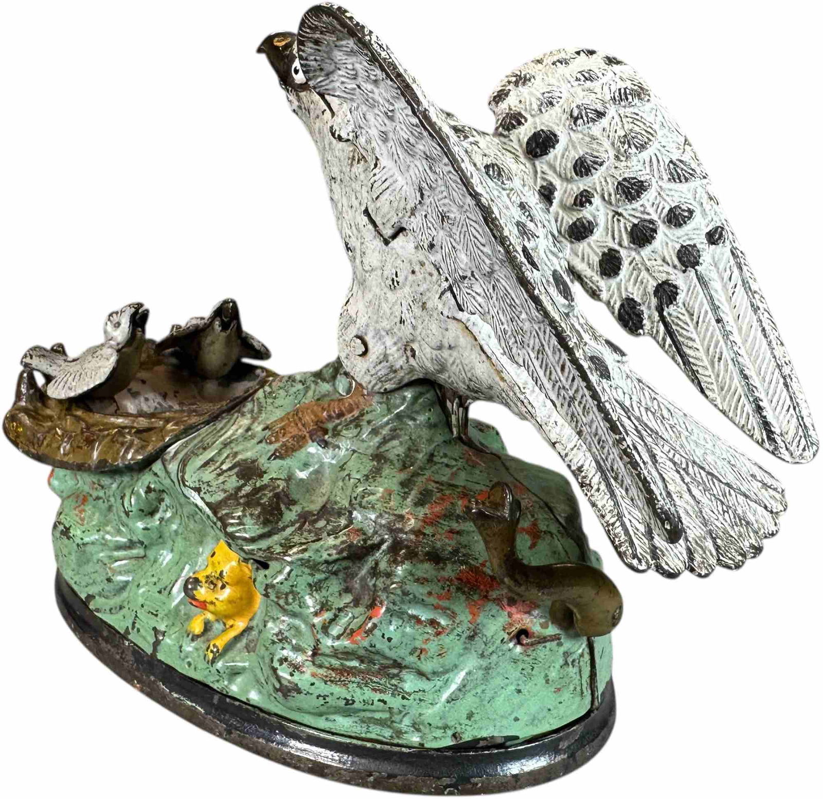 EAGLE & EAGLETS MECHANICAL BANK - 7