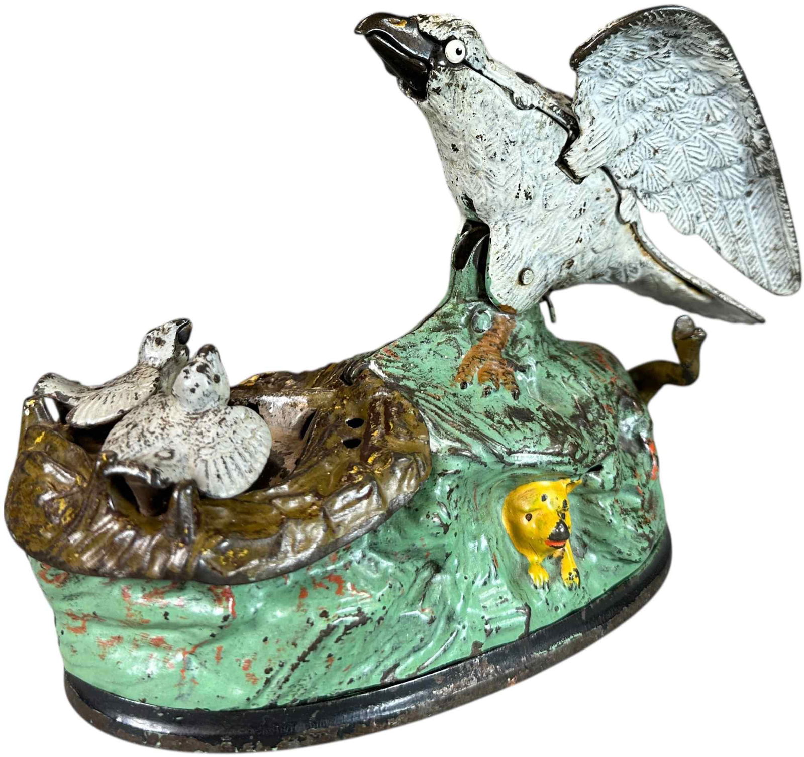 EAGLE & EAGLETS MECHANICAL BANK - 9