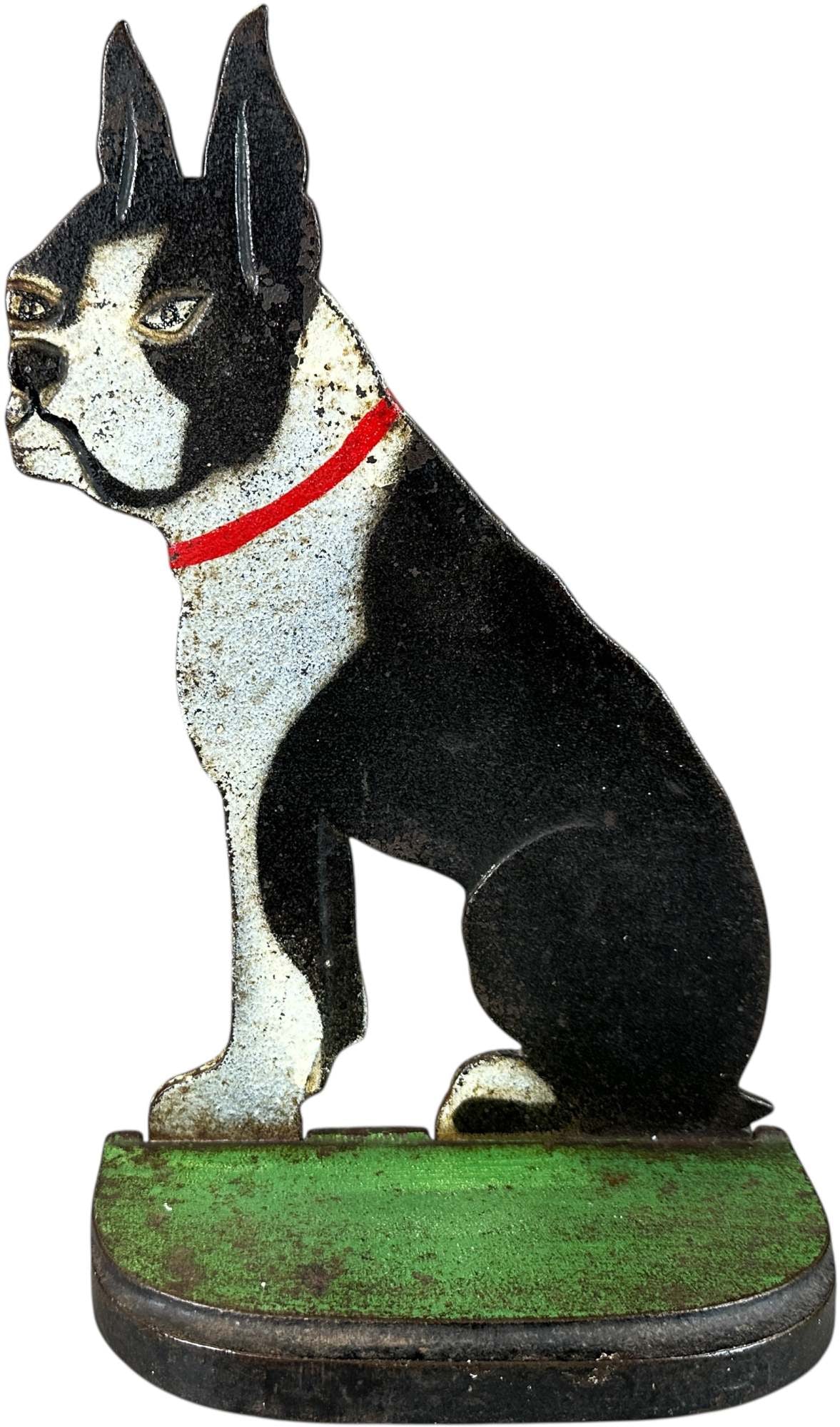 BOSTON TERRIER DOORSTOP: 356. BOSTON TERRIER DOORSTOP | Two-piece casting. | 12.5" h. | (Excellent Condition) | $150 - $300