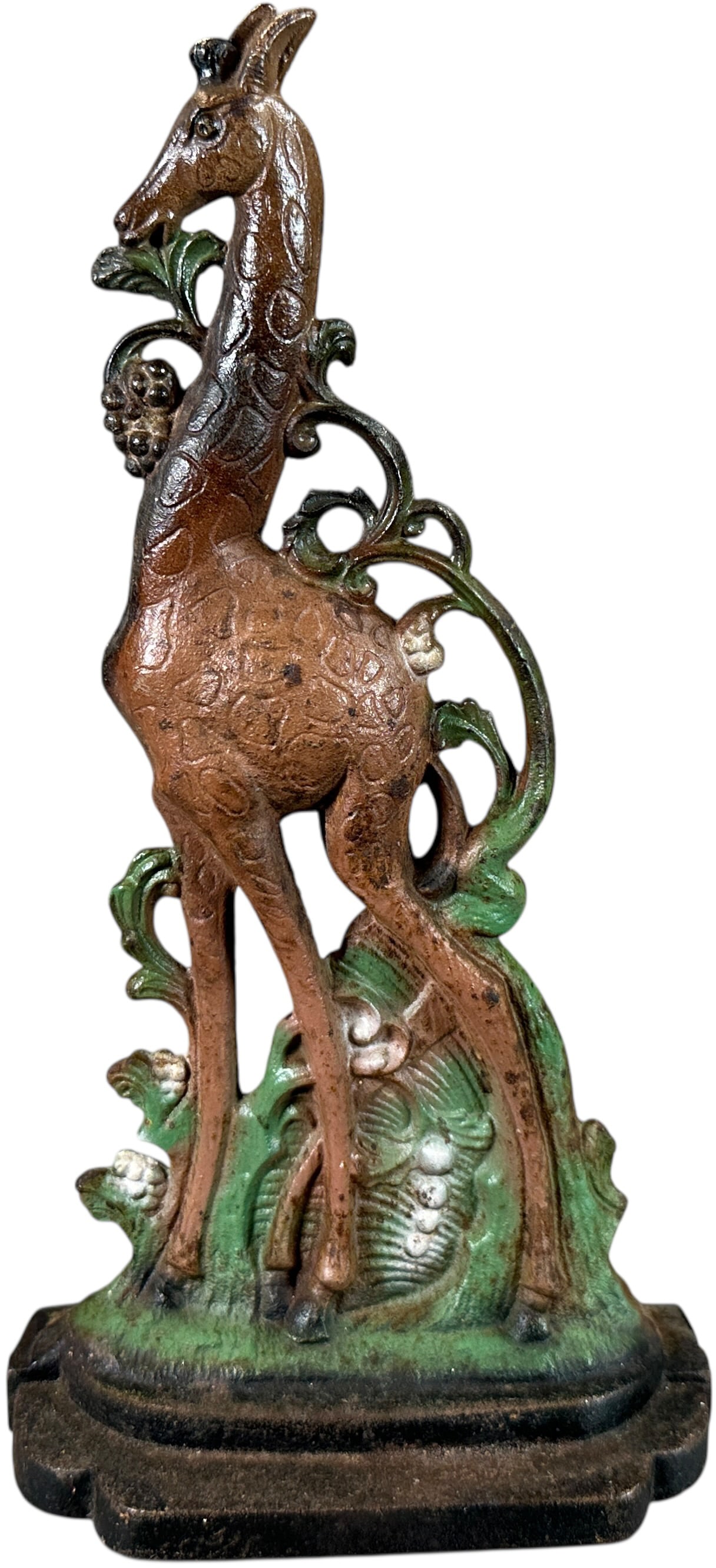 HUBLEY GIRAFFE DOORSTOP: 374. HUBLEY GIRAFFE DOORSTOP | Marked "425 Made in USA" | 10.5" h. | (Excellent Condition) | $200 - $400