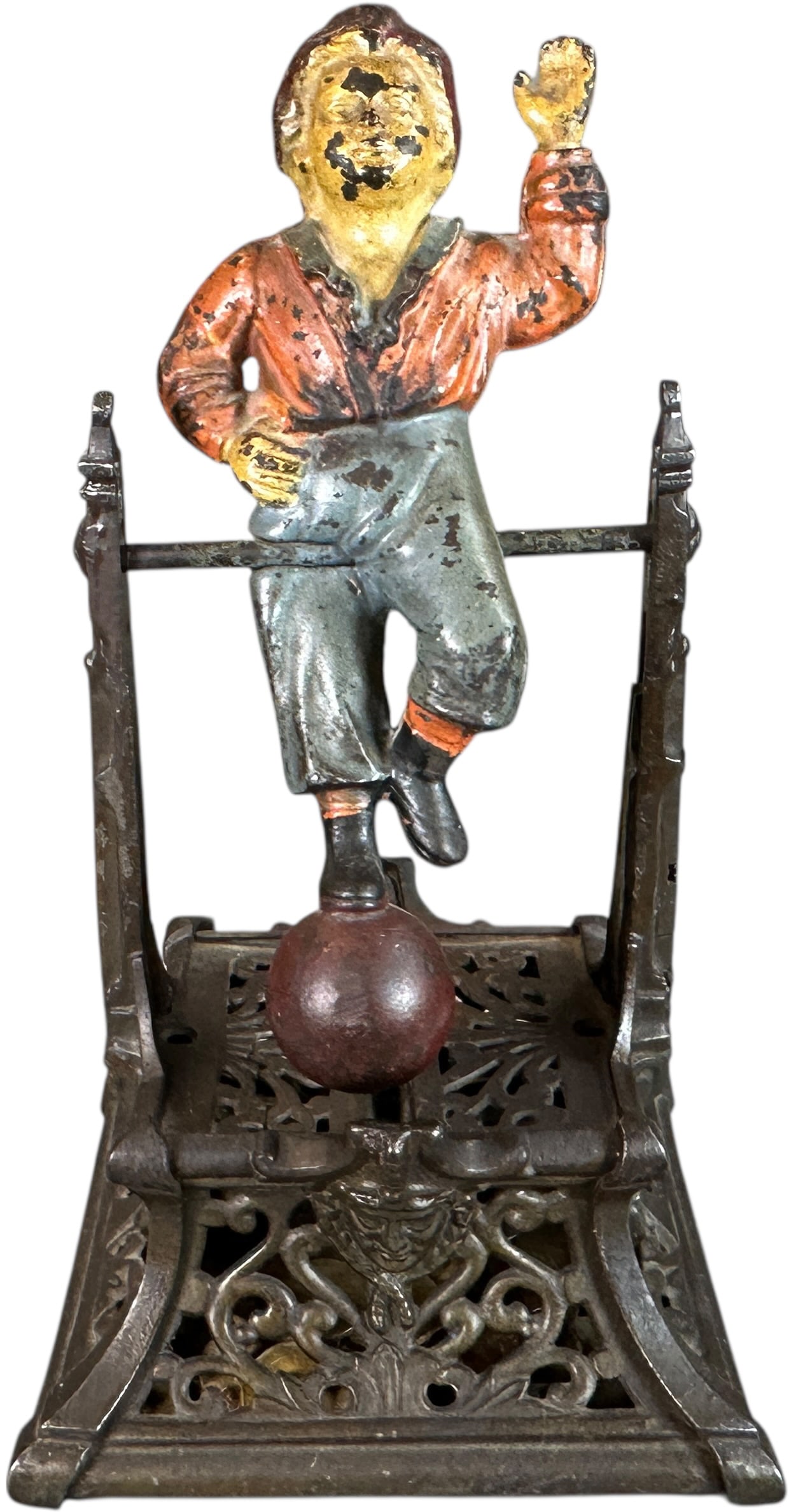 BOY ON TRAPEZE MECHANICAL BANK (1 of 8)