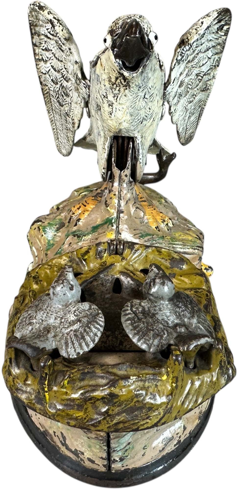 EAGLE & EAGLETS MECHANICAL BANK - 10