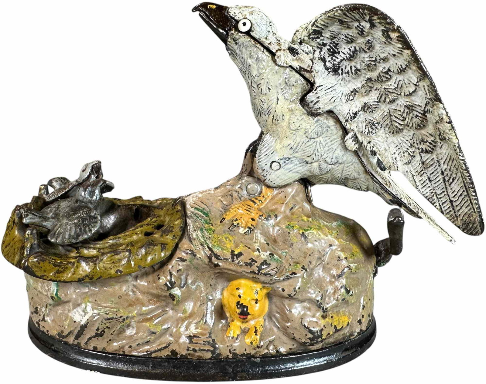 EAGLE & EAGLETS MECHANICAL BANK - 2