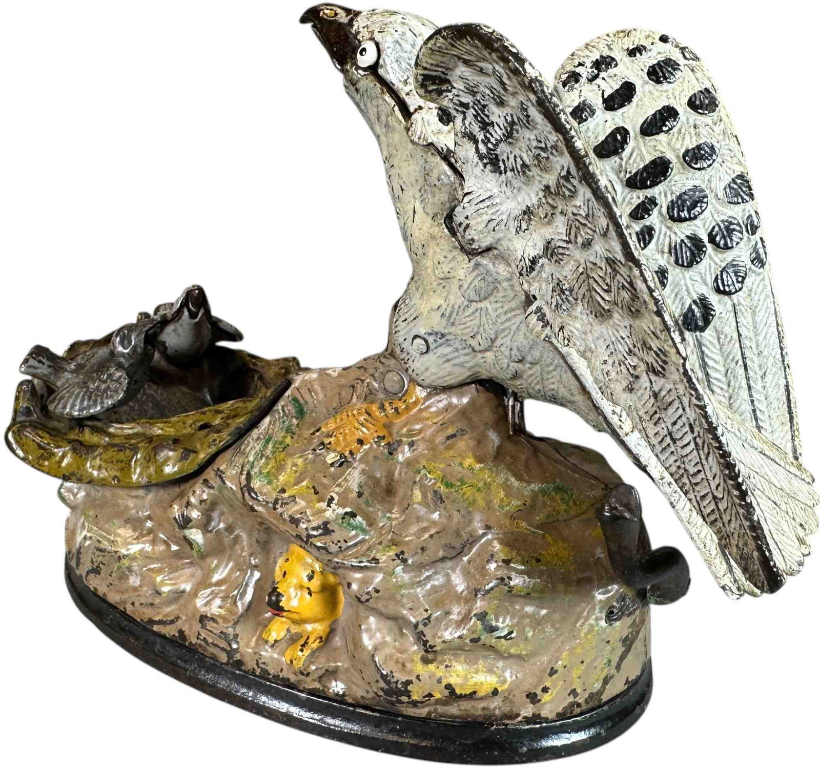 EAGLE & EAGLETS MECHANICAL BANK - 3