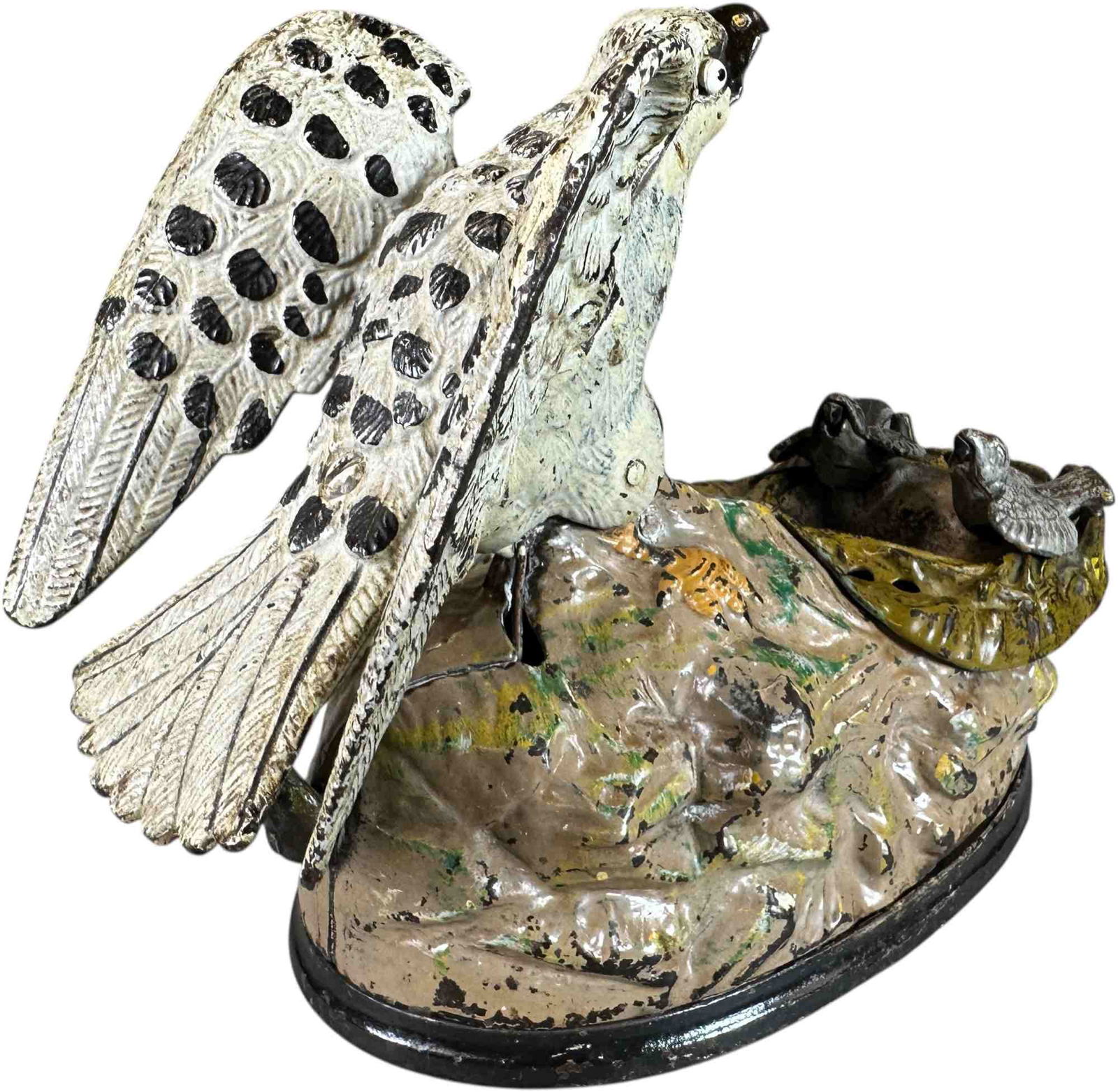 EAGLE & EAGLETS MECHANICAL BANK - 7