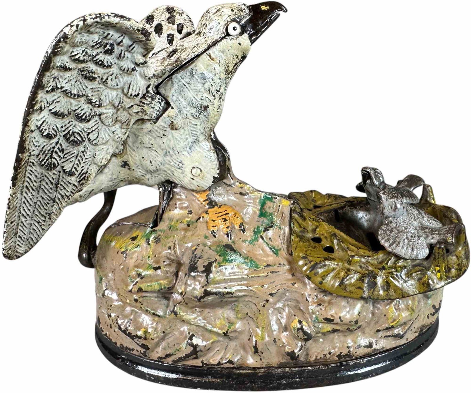 EAGLE & EAGLETS MECHANICAL BANK - 8