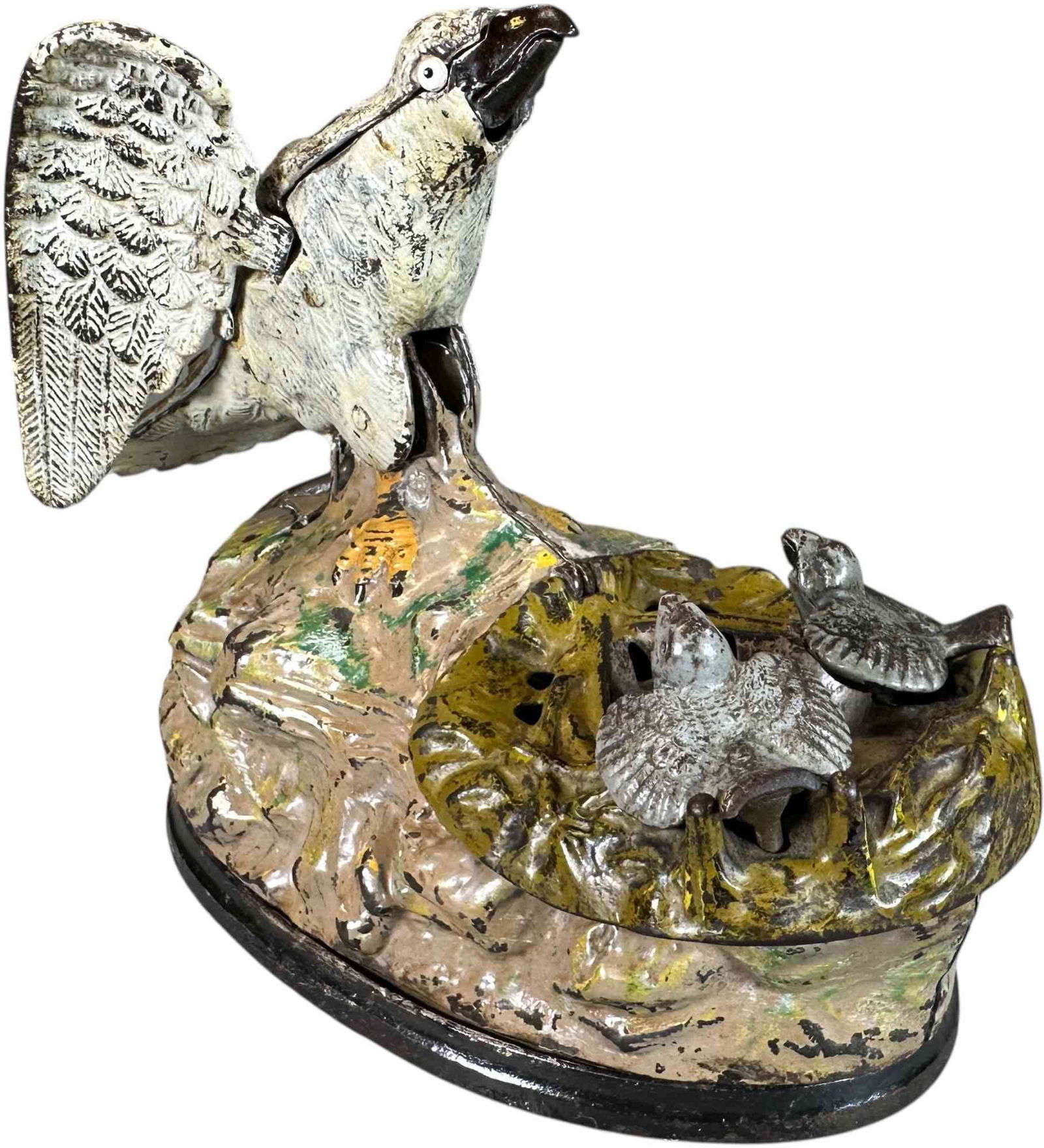 EAGLE & EAGLETS MECHANICAL BANK - 9