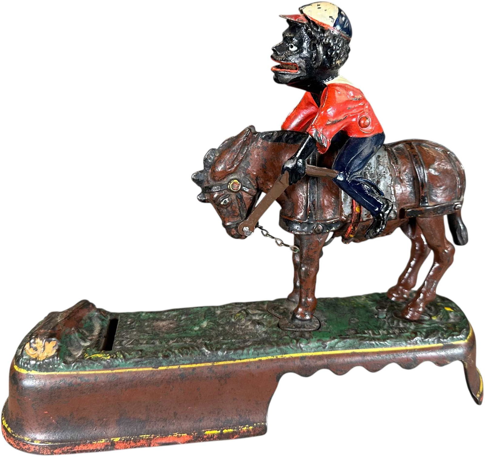 SPISE A MULE MECHANICAL BANK - JOCKEY (1 of 6)