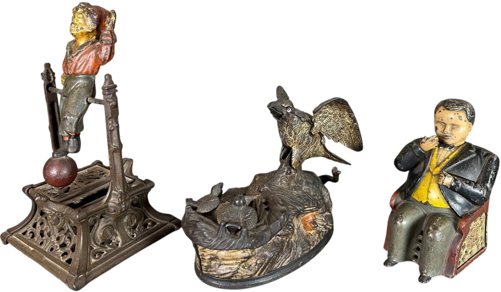 THREE ASSORTED AUTHENTIC MECHANICAL BANKS (1 of 5)