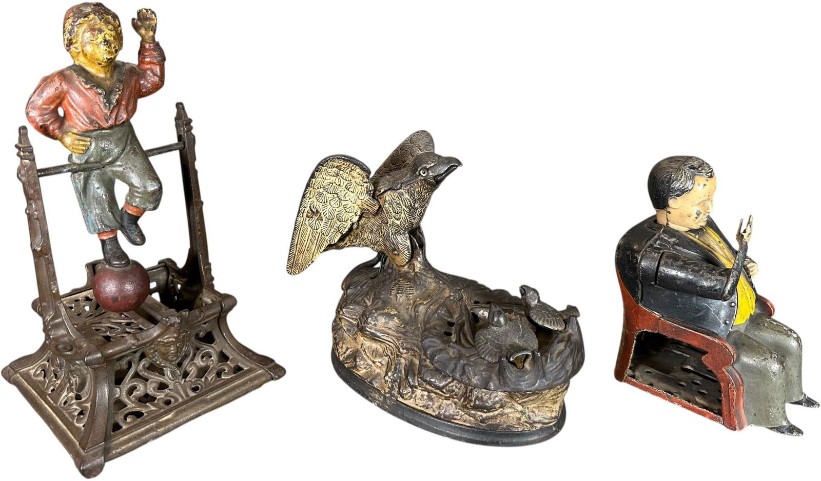 THREE ASSORTED AUTHENTIC MECHANICAL BANKS - 2