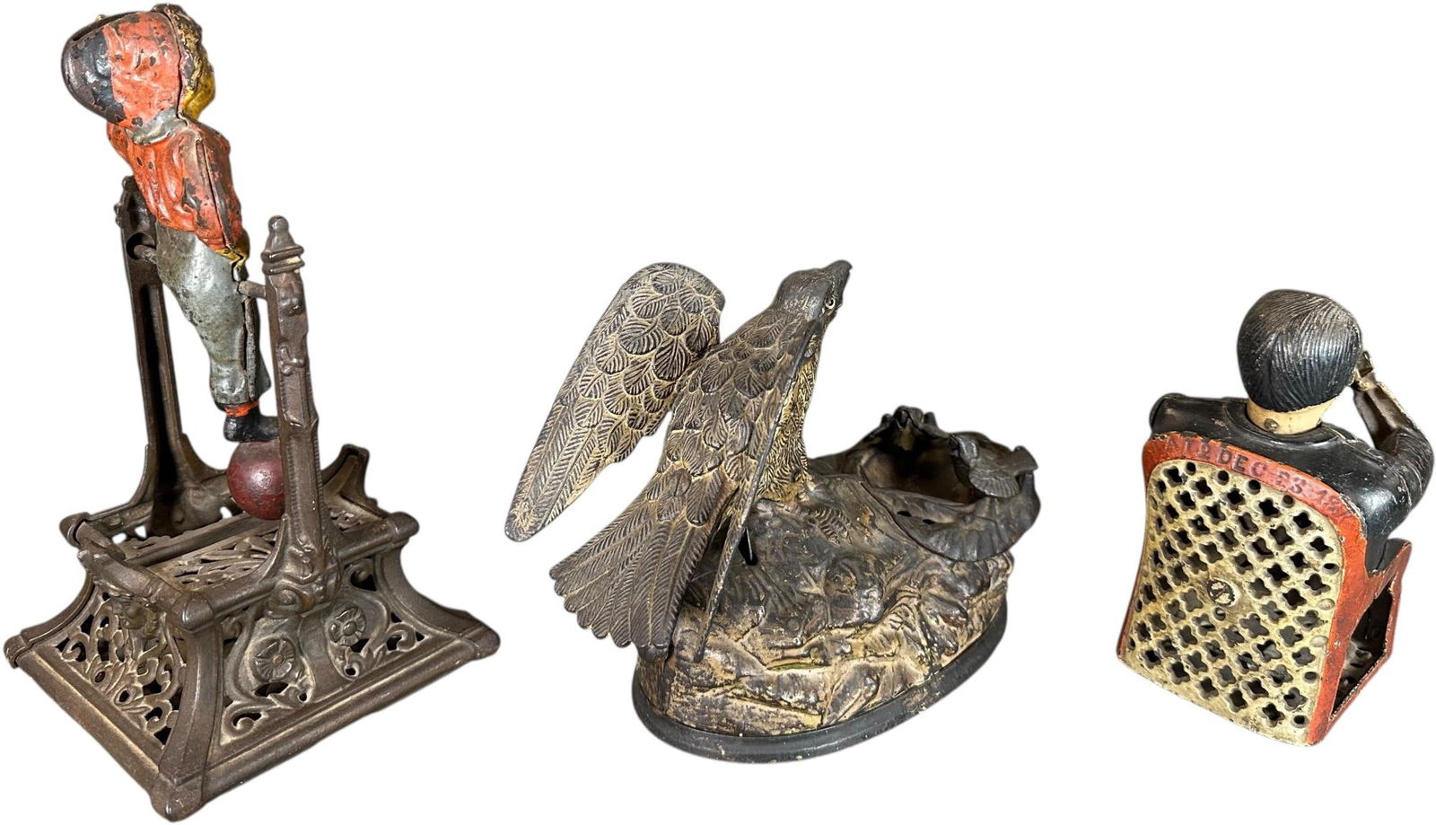 THREE ASSORTED AUTHENTIC MECHANICAL BANKS - 3