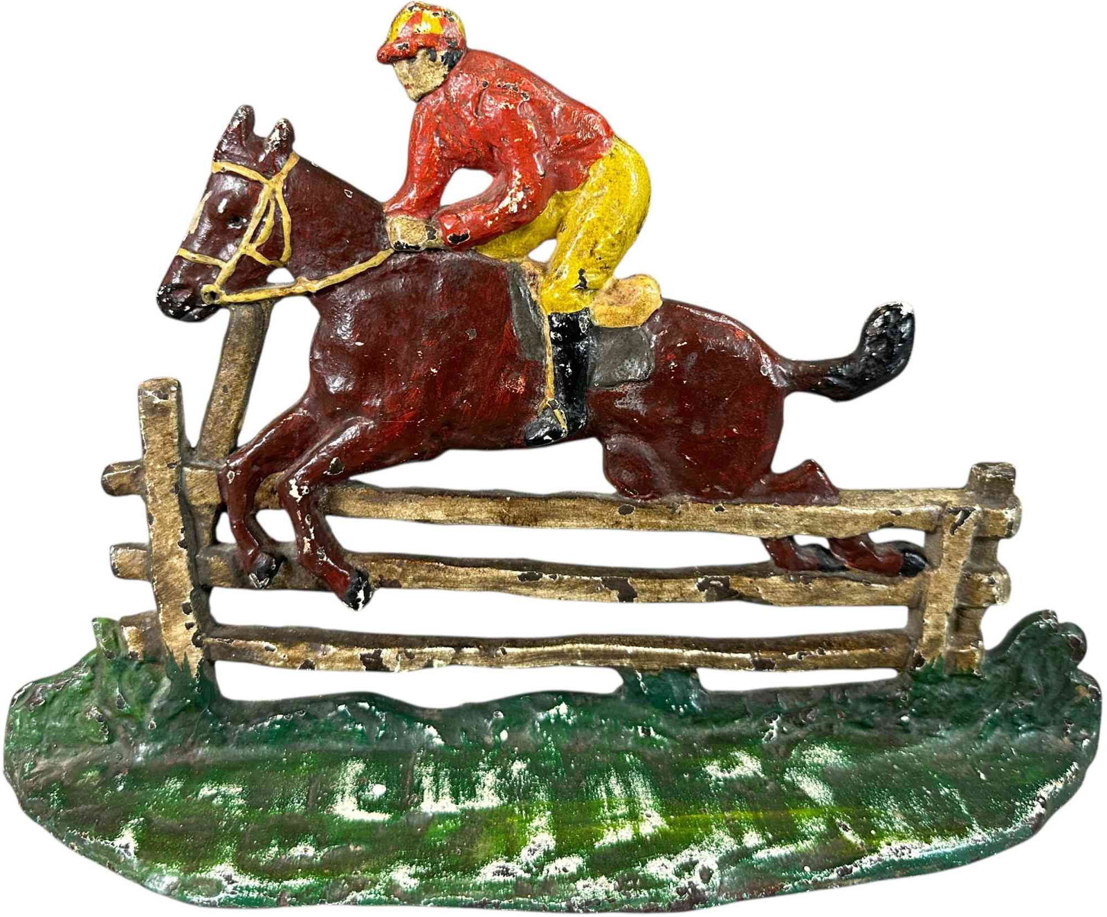 EASTERN SPECIALTY CO. STEEPLECHASE DOORSTOP: 404. EASTERN SPECIALTY CO. STEEPLECHASE DOORSTOP | 12" l. | (Excellent Condition) | $300 - $500