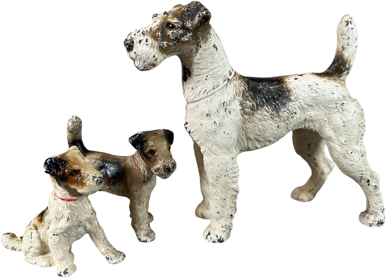 THREE HUBLEY FOX TERRIERS DOORSTOPS (1 of 5)