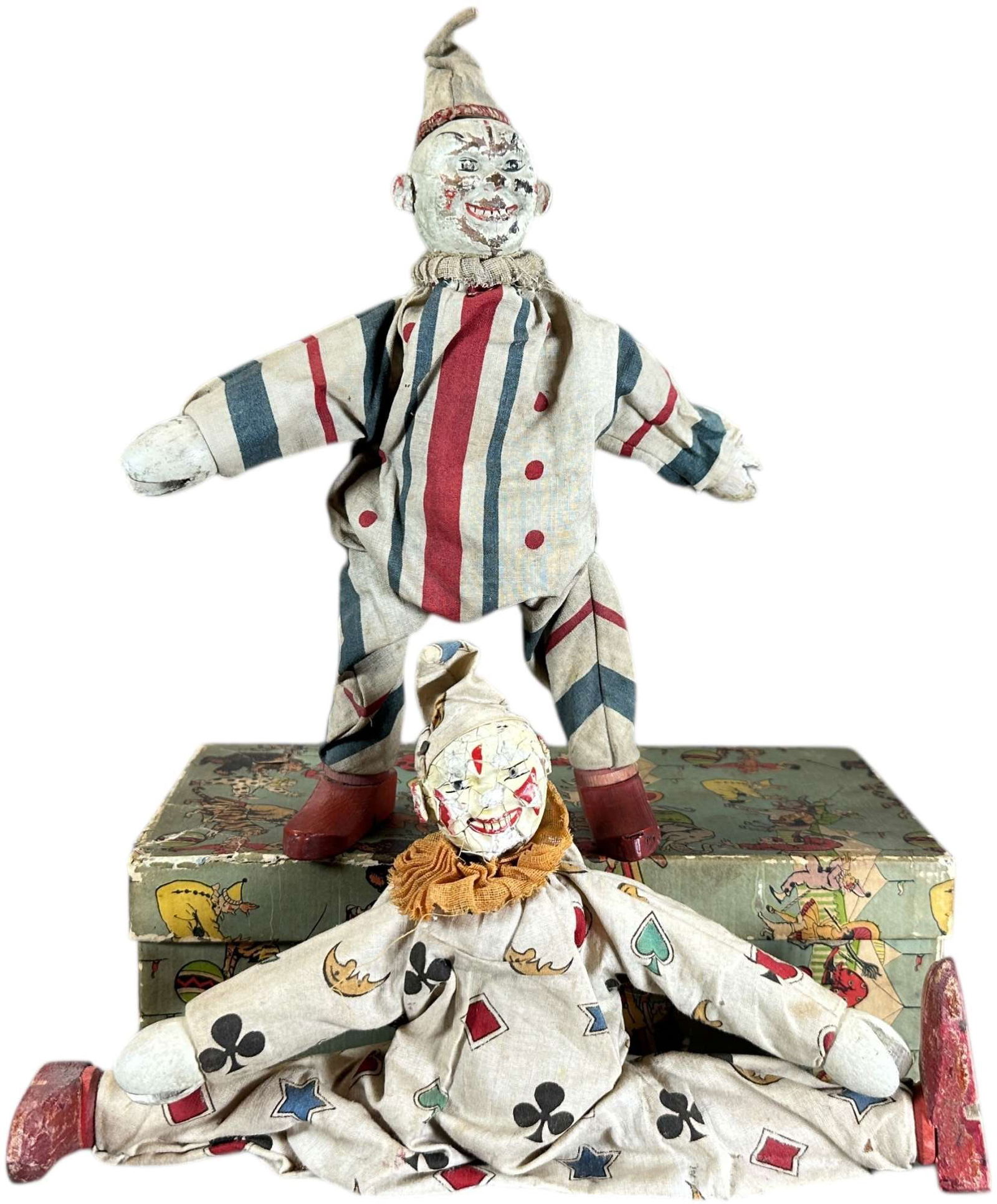 SCHOENHUT CLOWNS WITH ONE BOX (1 of 5)