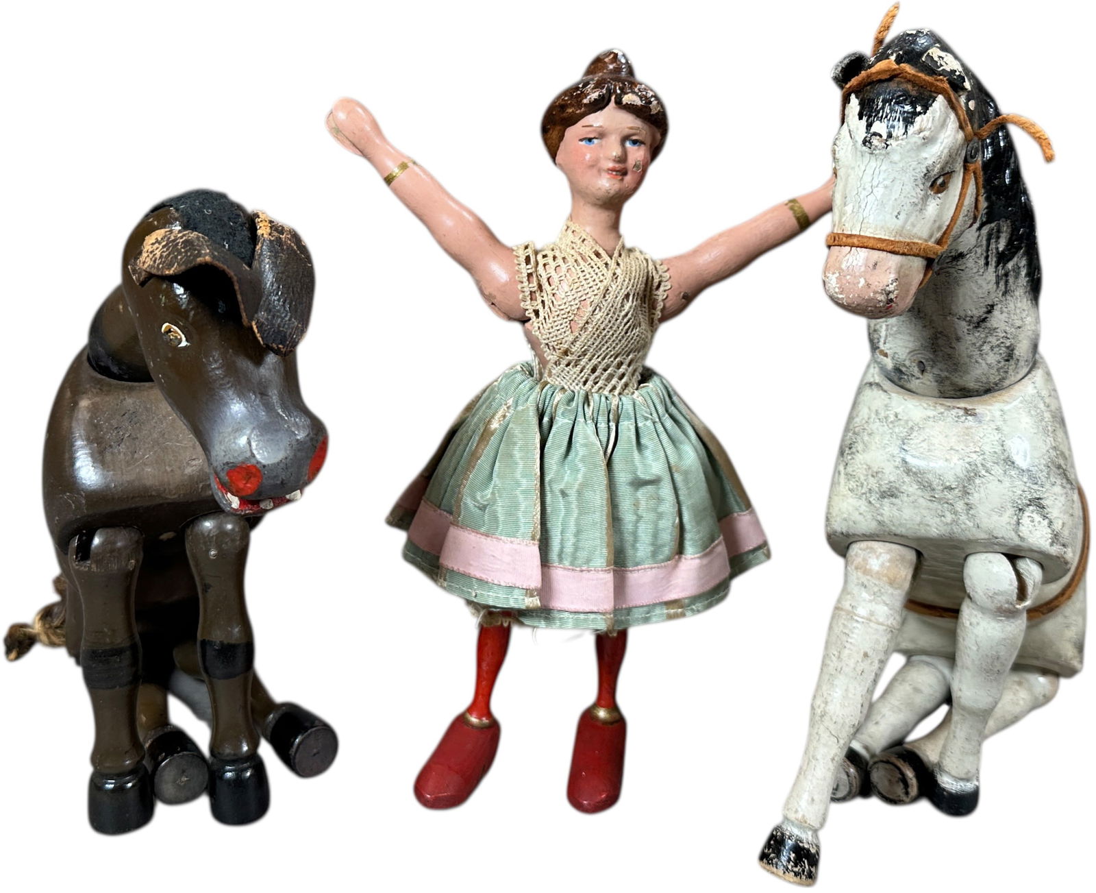 SCHOENHUT HORSE W/ LADY RIDER AND DONKEY (1 of 4)