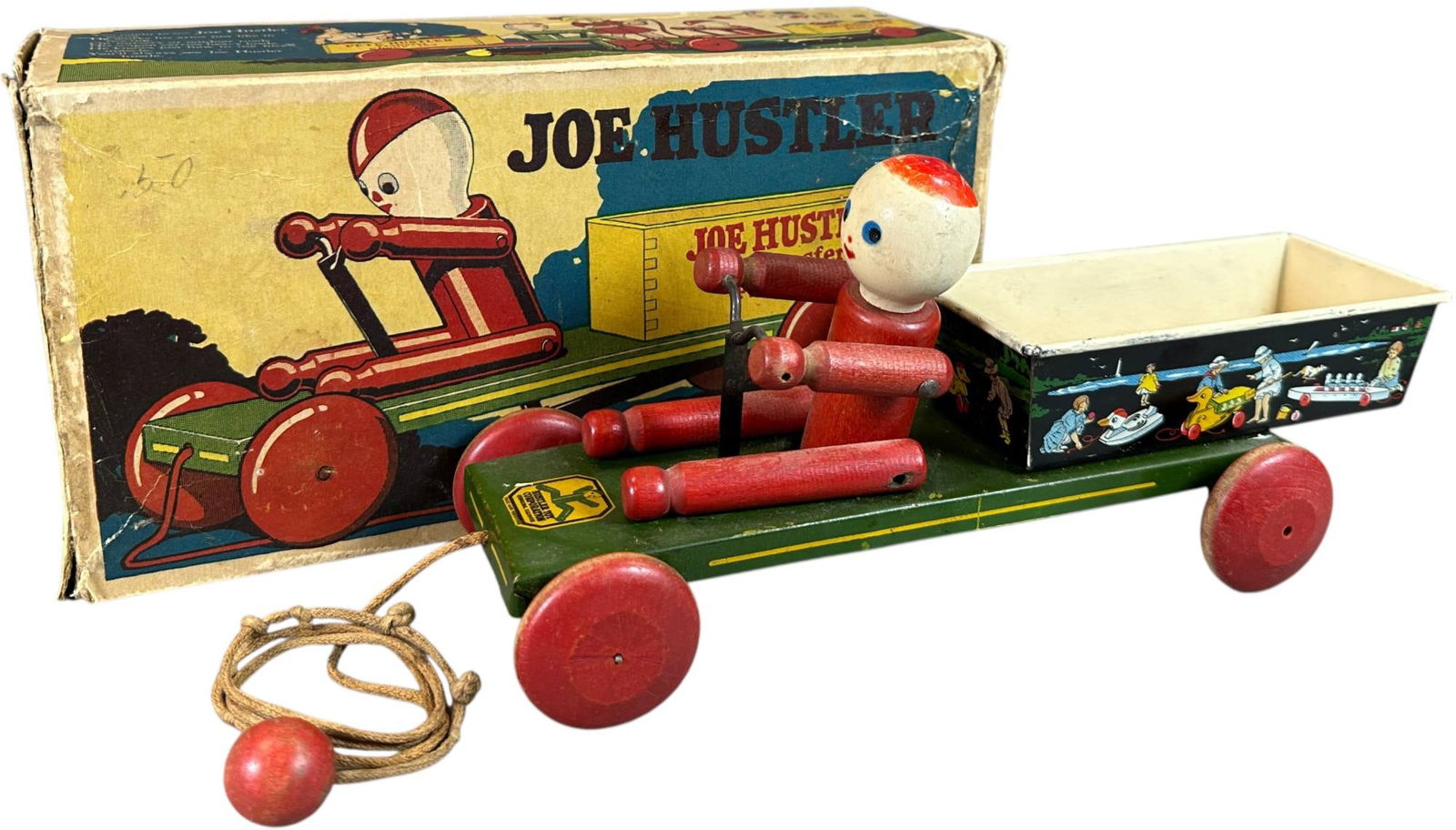 BOXED JOE HUSTLER MAIL CART PULL TOY (1 of 10)