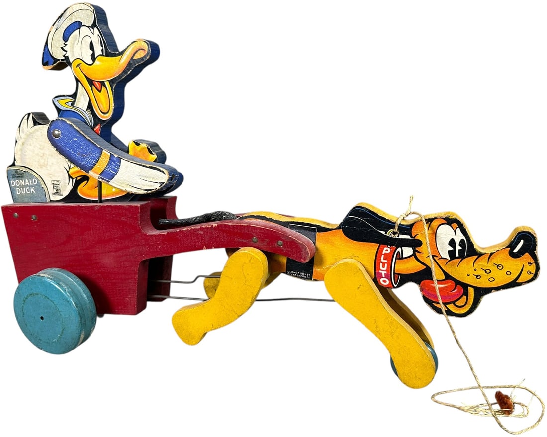 FISHER PRICE DONALD DUCK PLUTO CART #149 (1 of 8)